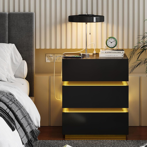 Nightstand with charging - with,
