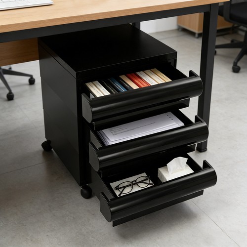 Drawers black bedside - drawers,
