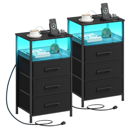 Black night stand - night,
