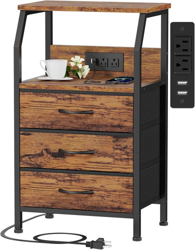 Night stand with charging - with,