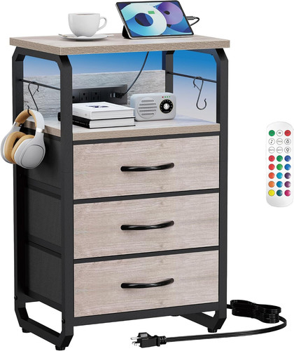Bed side table with - table, 3